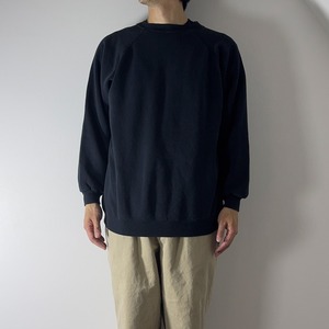 90s Hanes sweatshirt solid black "made in USA" XL 古着