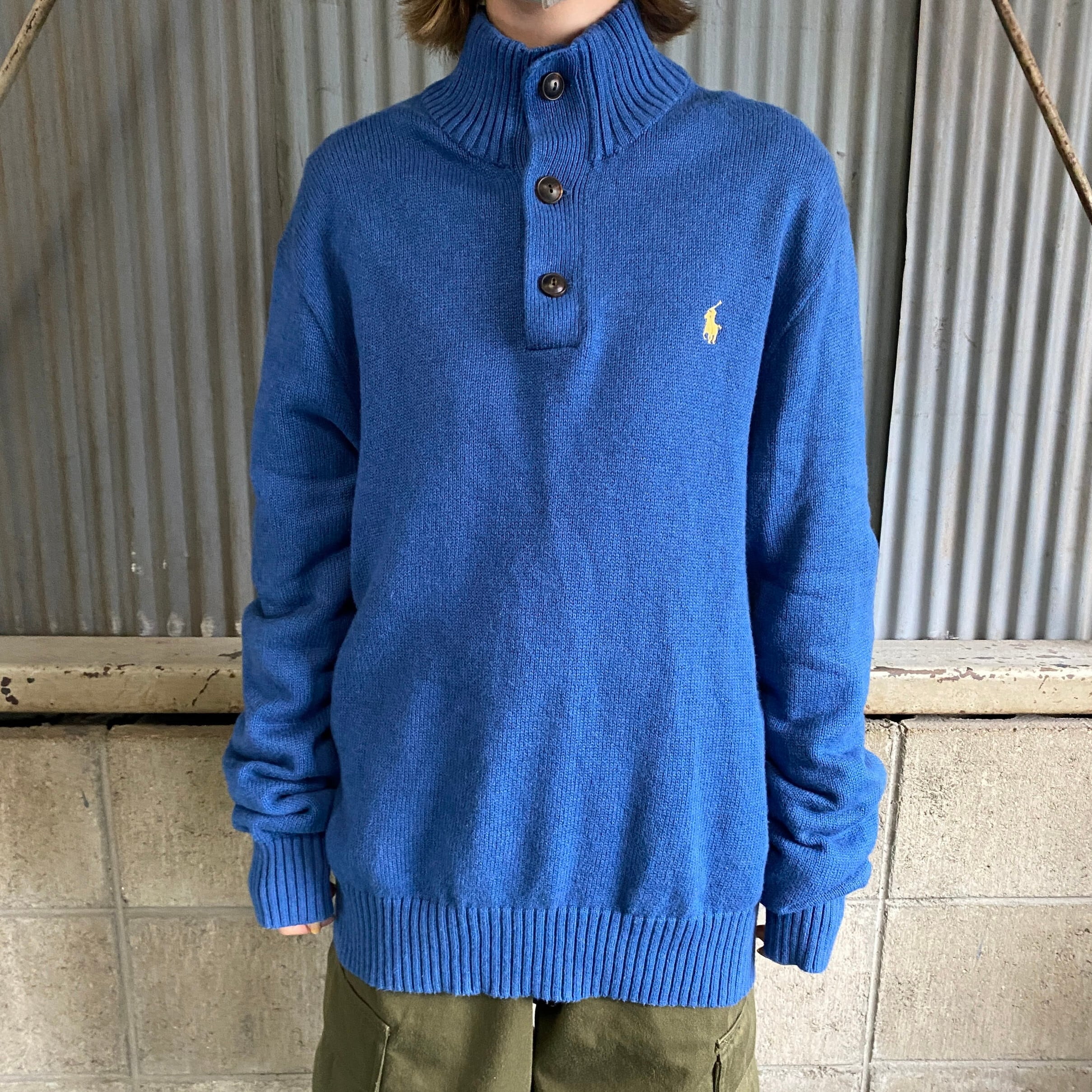 POLO ラルフローレン　ハーフボタンセーター