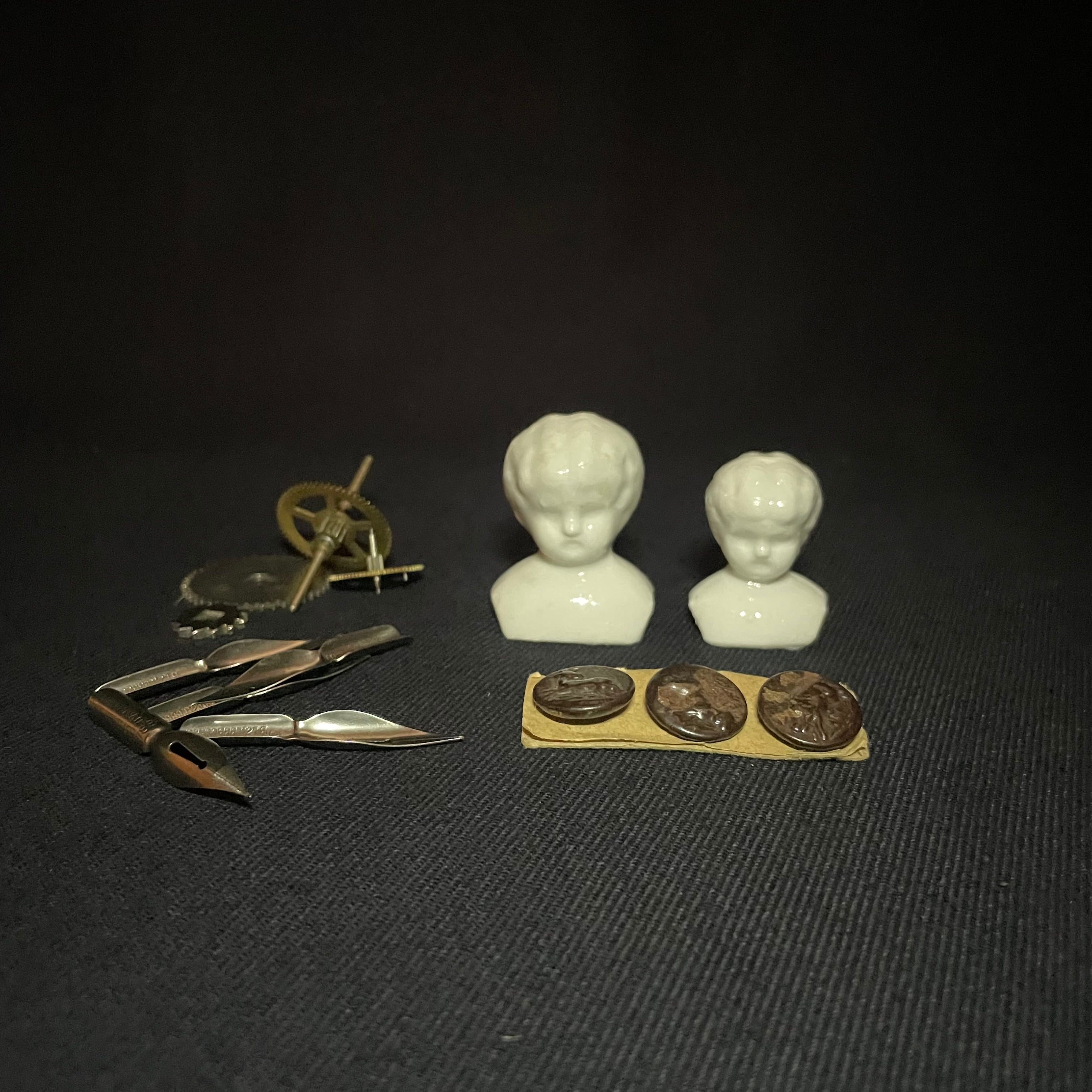 フランス 手付 盃 ぐい呑み ちょこ 古道具 アンティーク ブロカント 陶胎染付 筒盃 ちょこ ぐい呑み 盃 酒器 古道具 アンティーク 陶胎