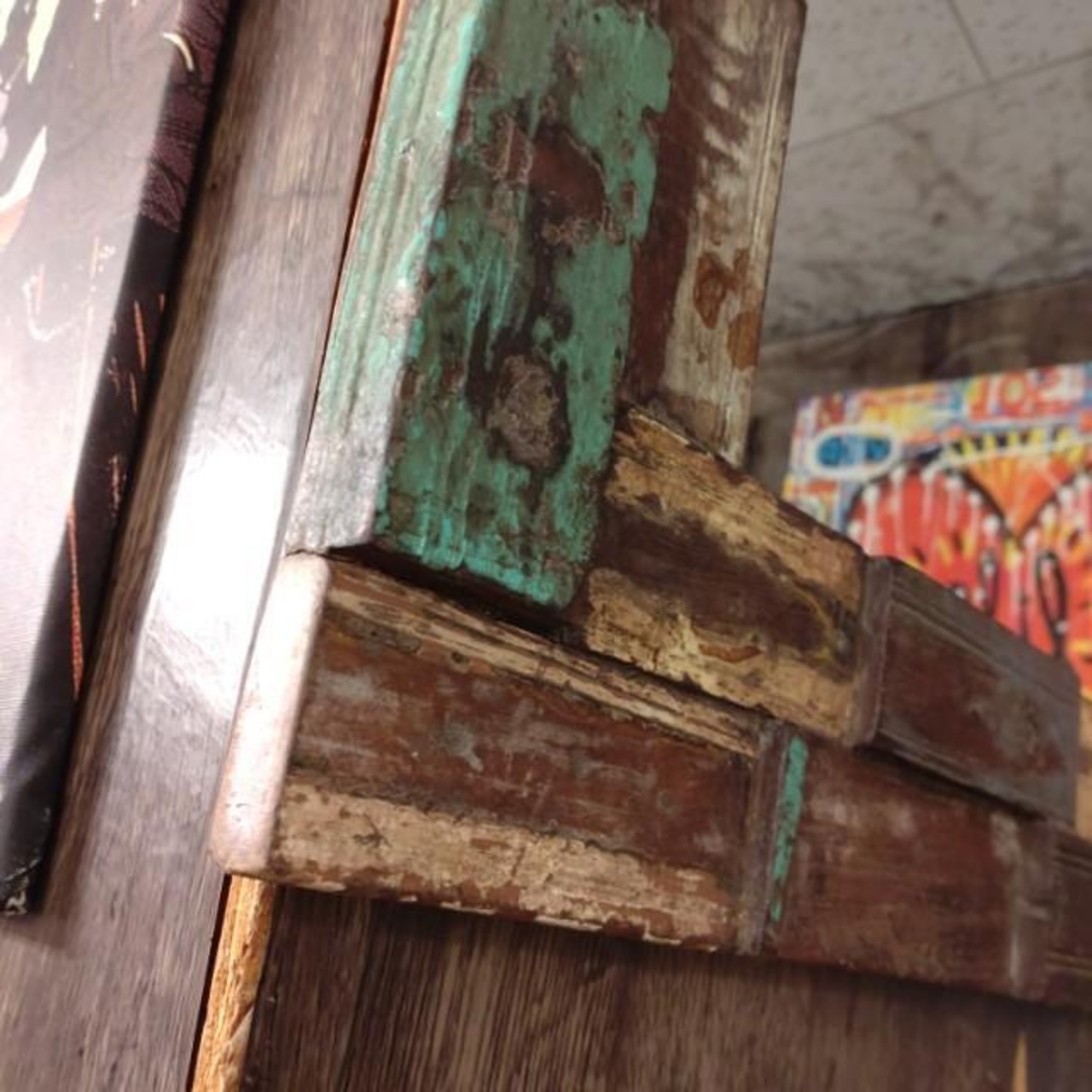 【One-of-a-kind-item】Vintage Mirror　Wood Mirror　Wallhanging Mirror　Full-length Mirror　