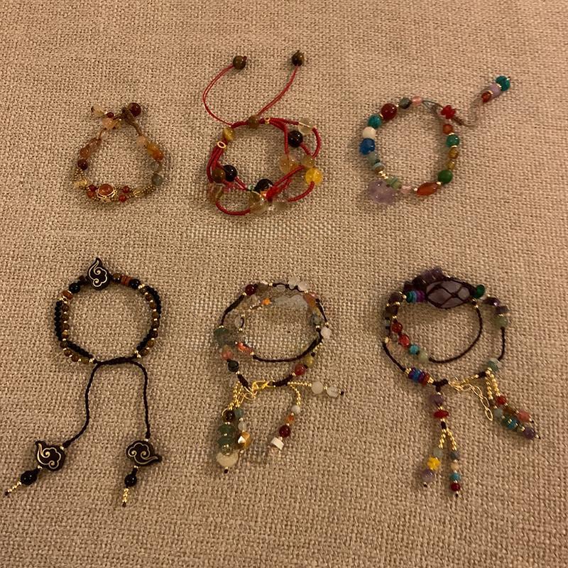 Somedayifレトロ2層天然石ブレスレット 6s