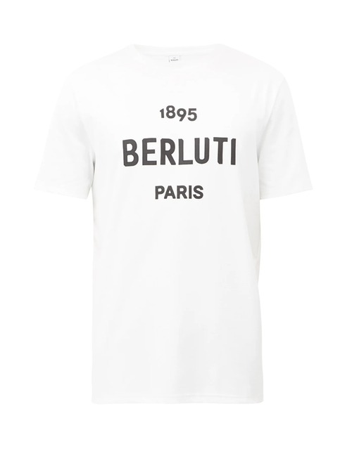 BERLUTI　ロゴ コットンTシャツ　ホワイト