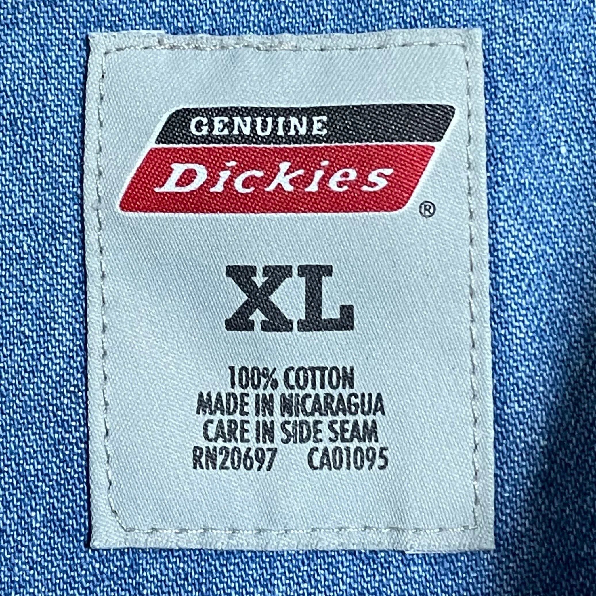 Dickies】デニムシャツ ボタンダウン カジュアルシャツ XL ビッグ ...