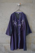 Purple tie-dye lace blouse