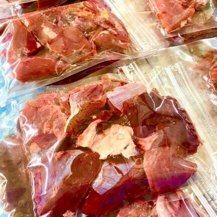 鹿肉 【お試し】ぶつ切り　犬用 国産 無添加 天然 生肉 冷凍 小分 ジビエ