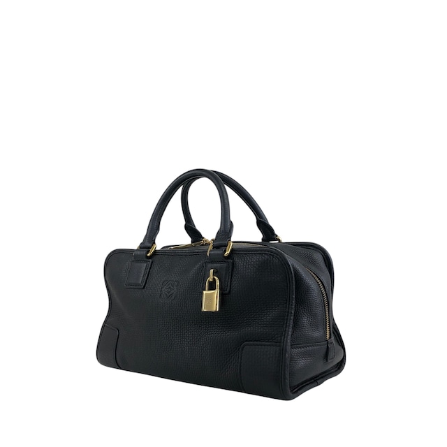 LOEWE ロエベ アマソナ28 ハンドバッグ ブラック アナグラム レザー ボストンバッグ vintage ヴィンテージ オールド n43dbr