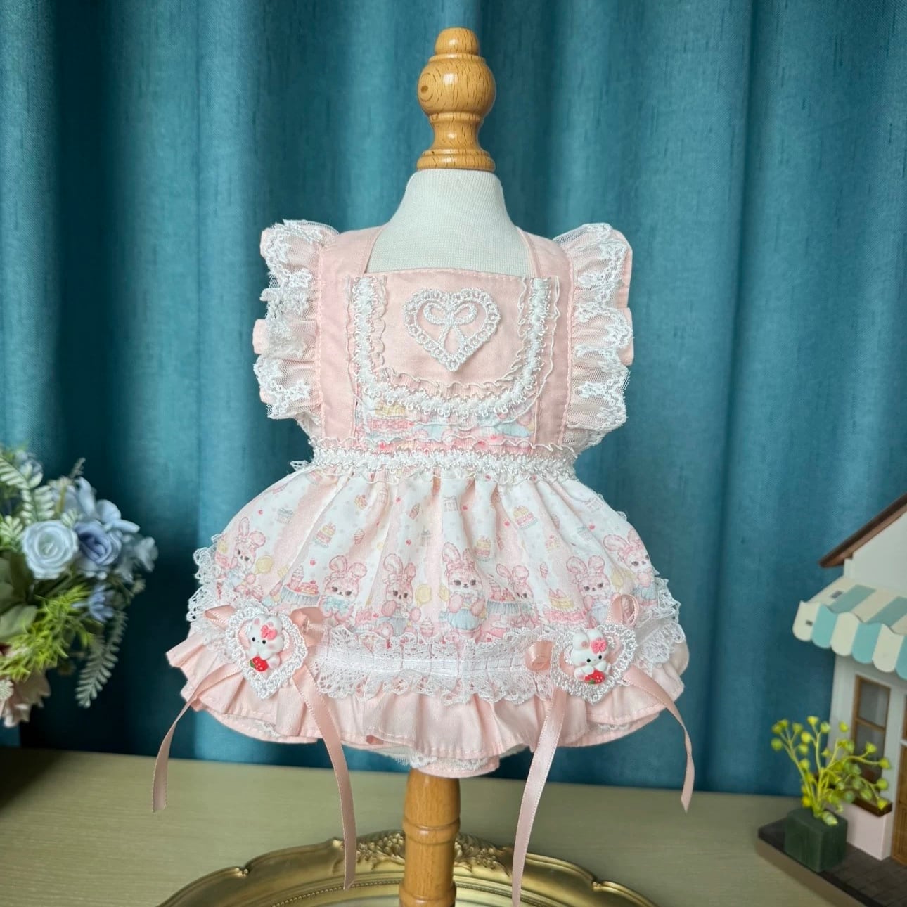 うさぎ柄ハートワンピース 00362