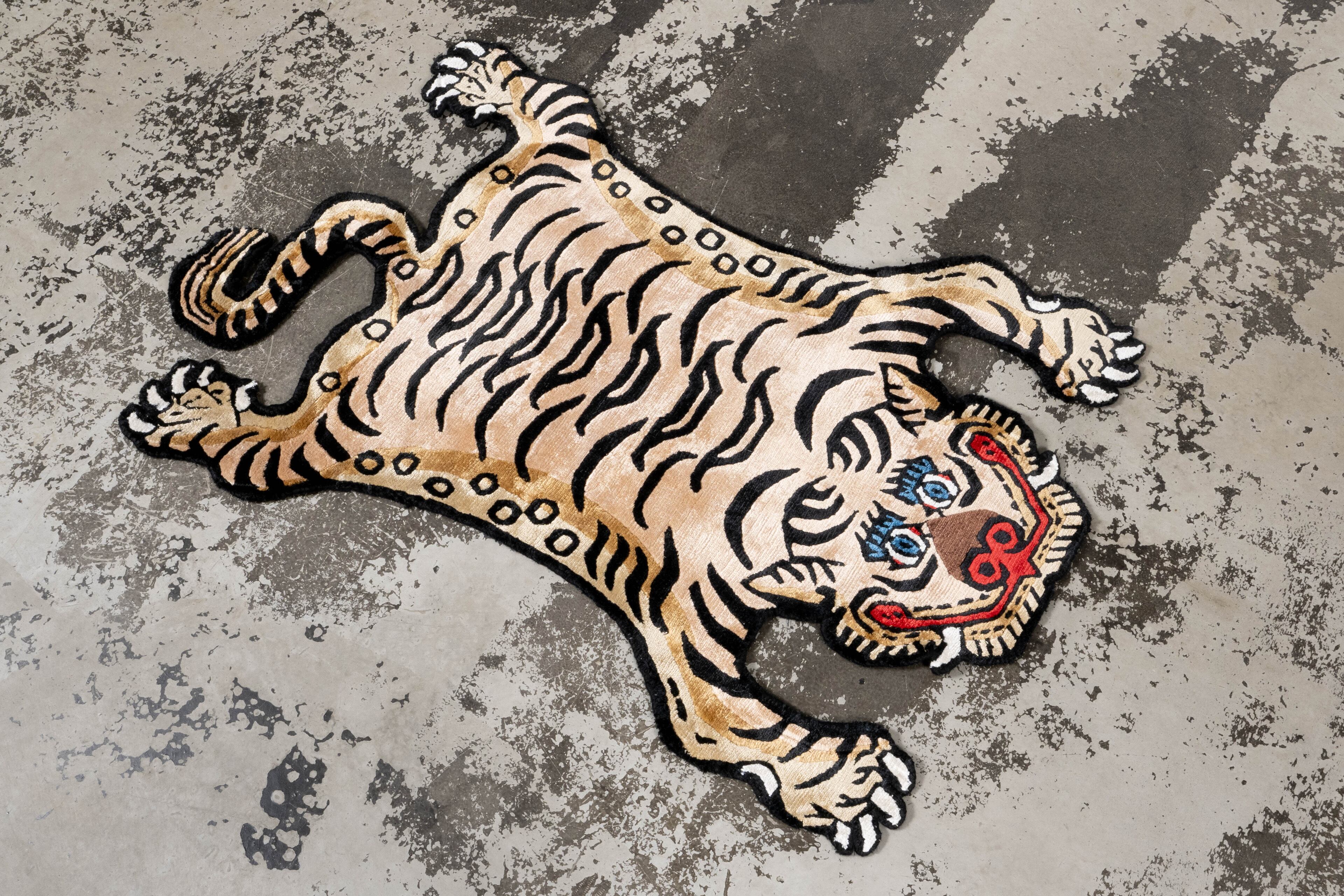 チベタンタイガーラグ チベタンタイガーラグ ミディアム DETAIL Tibetan Tiger Rug M