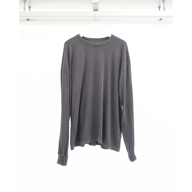 [The Viridi-anne] (ザヴィリディアン) VI-4046-01 SILK L/S T-SHIRT (CHARCOAL)