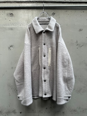 『my beautiful landlet』SLIVER WOOL OVERSIZE SHIRT / light gray