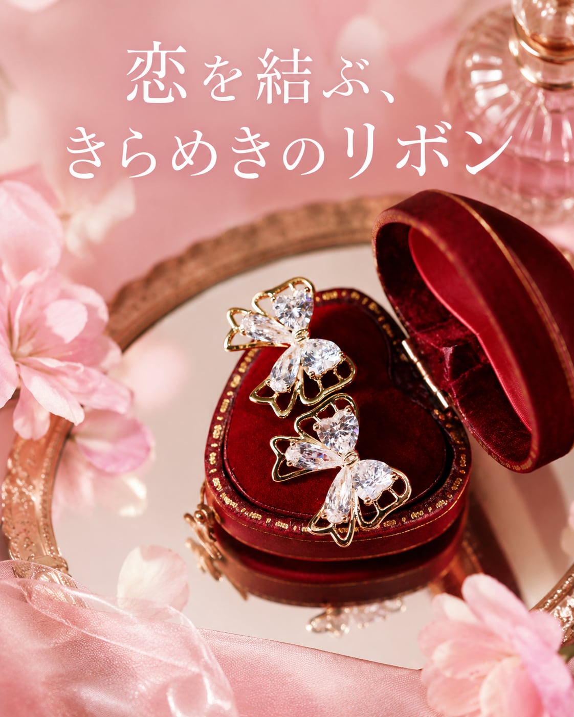 恋結びリボンピアス♥B44