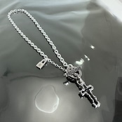 OPEN CROSS NECKLACE T-BAR / オープンクロスTバーネックレス