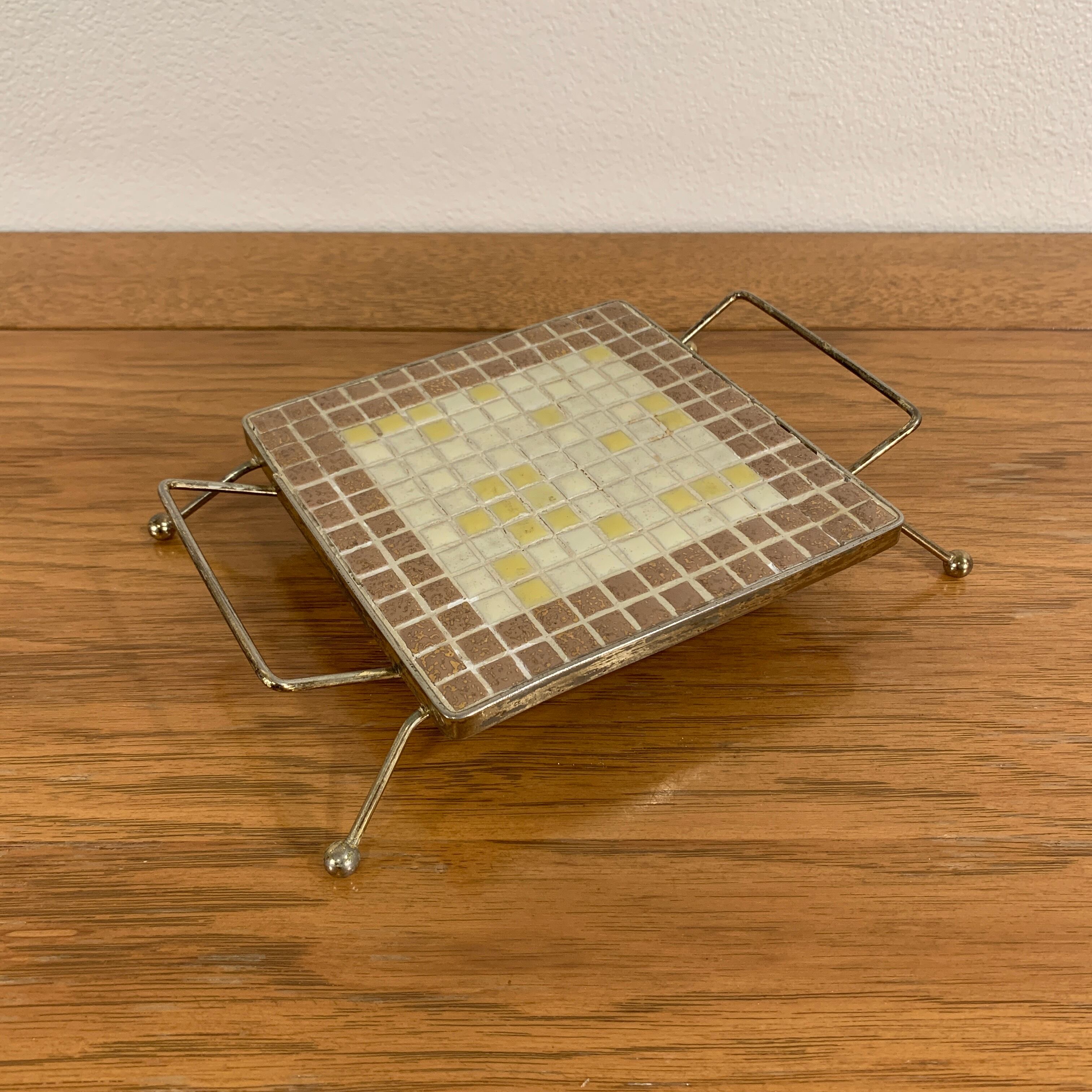 #47-A ビンテージ タイルトリベット 鍋敷き アメリカ