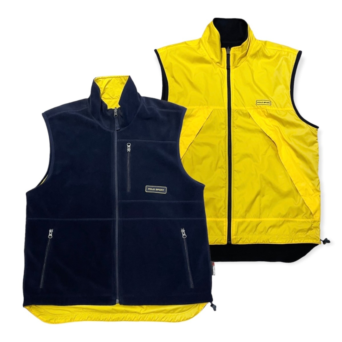 90s POLO SPORT(ポロスポーツ) Fleece&Nylon Reversible Vest フリース 