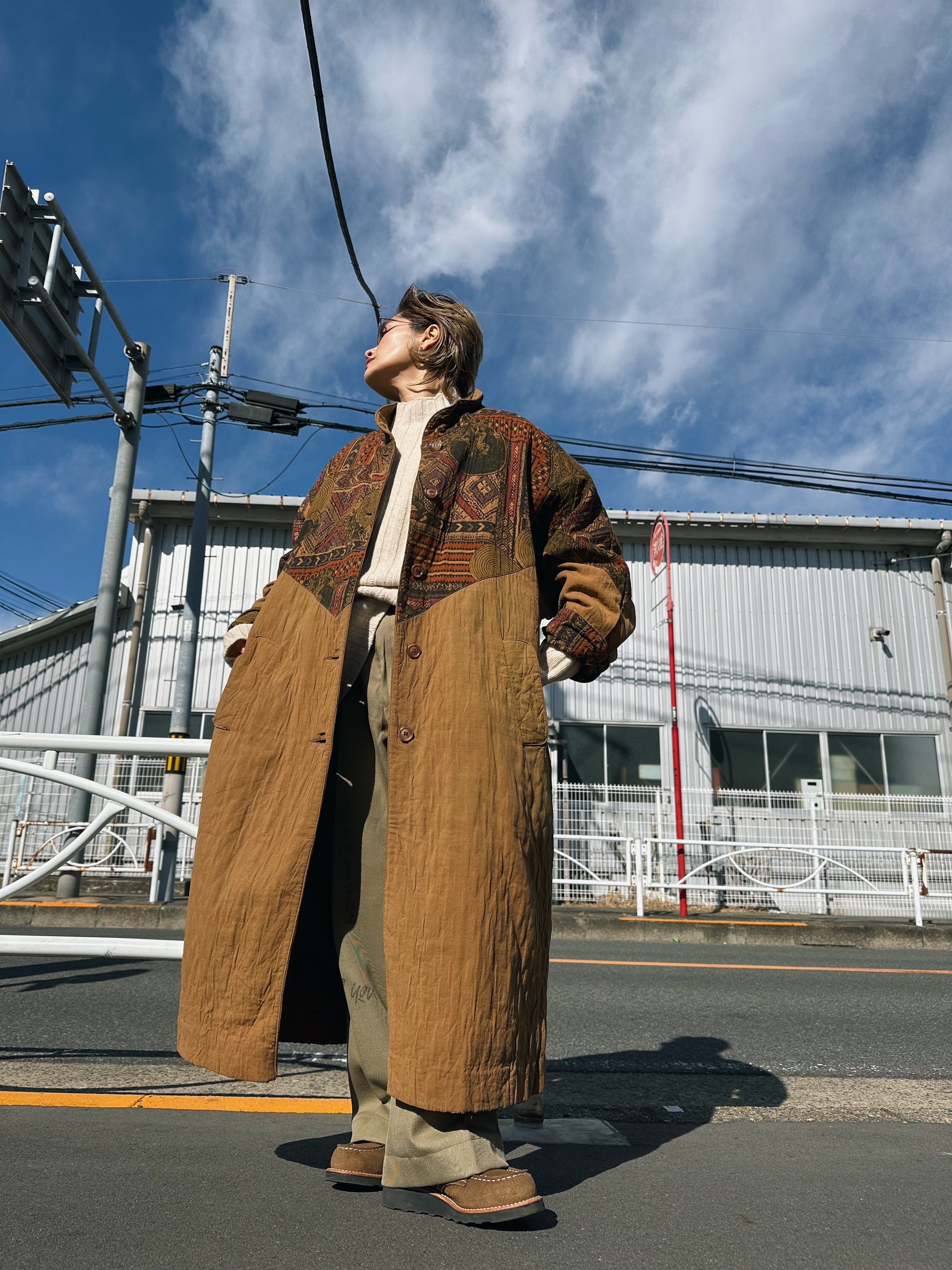 (OT1219) 60’s Pattern printed coat