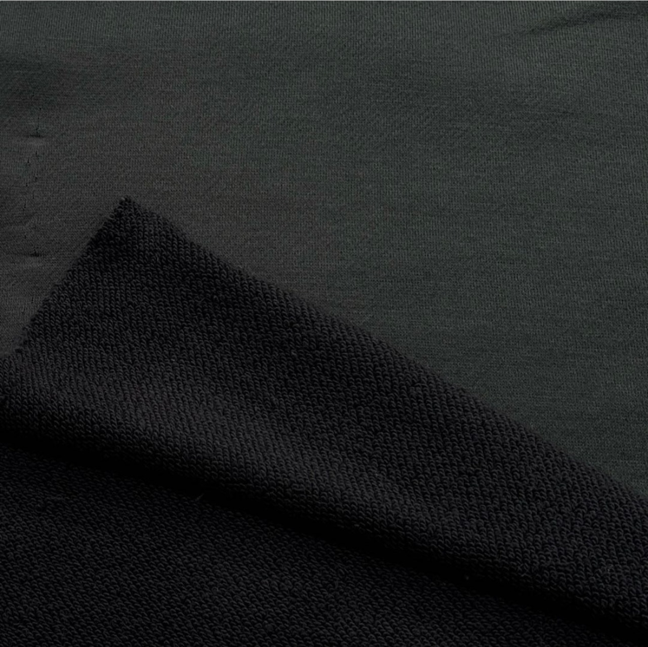 ★NY835◆90cm◆ラスト1点‼◆訳あり◆綿100%裏毛ニット生地◆スモークブラック