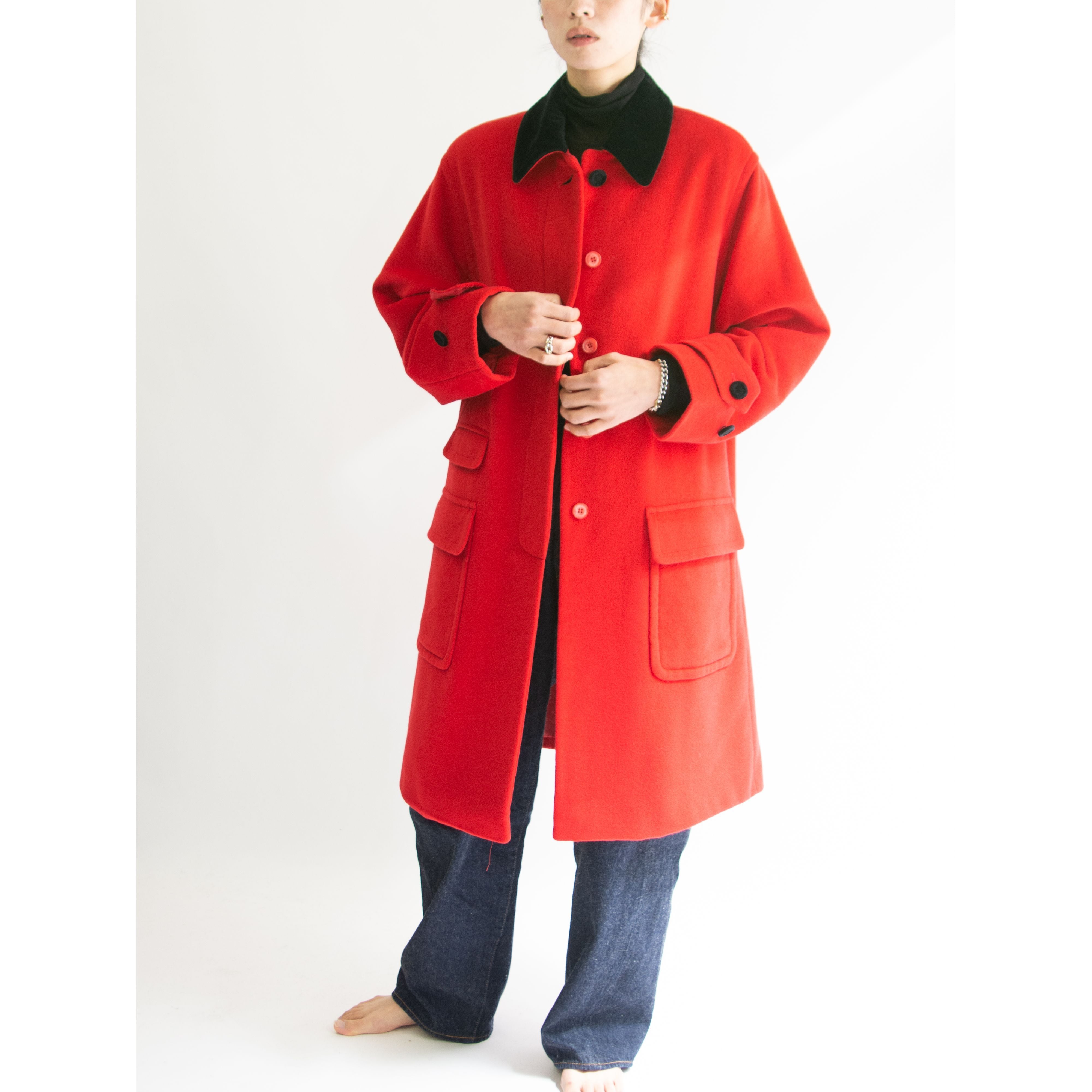 【DAKS LONDON】Made in Great Britain Wool-Angora-Cashmere Coat（ダックス 英国製ウールアンゴラカシミヤコート）
