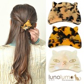 バンスヘアクリップ ヘアアクセサリー　猫　マーブル