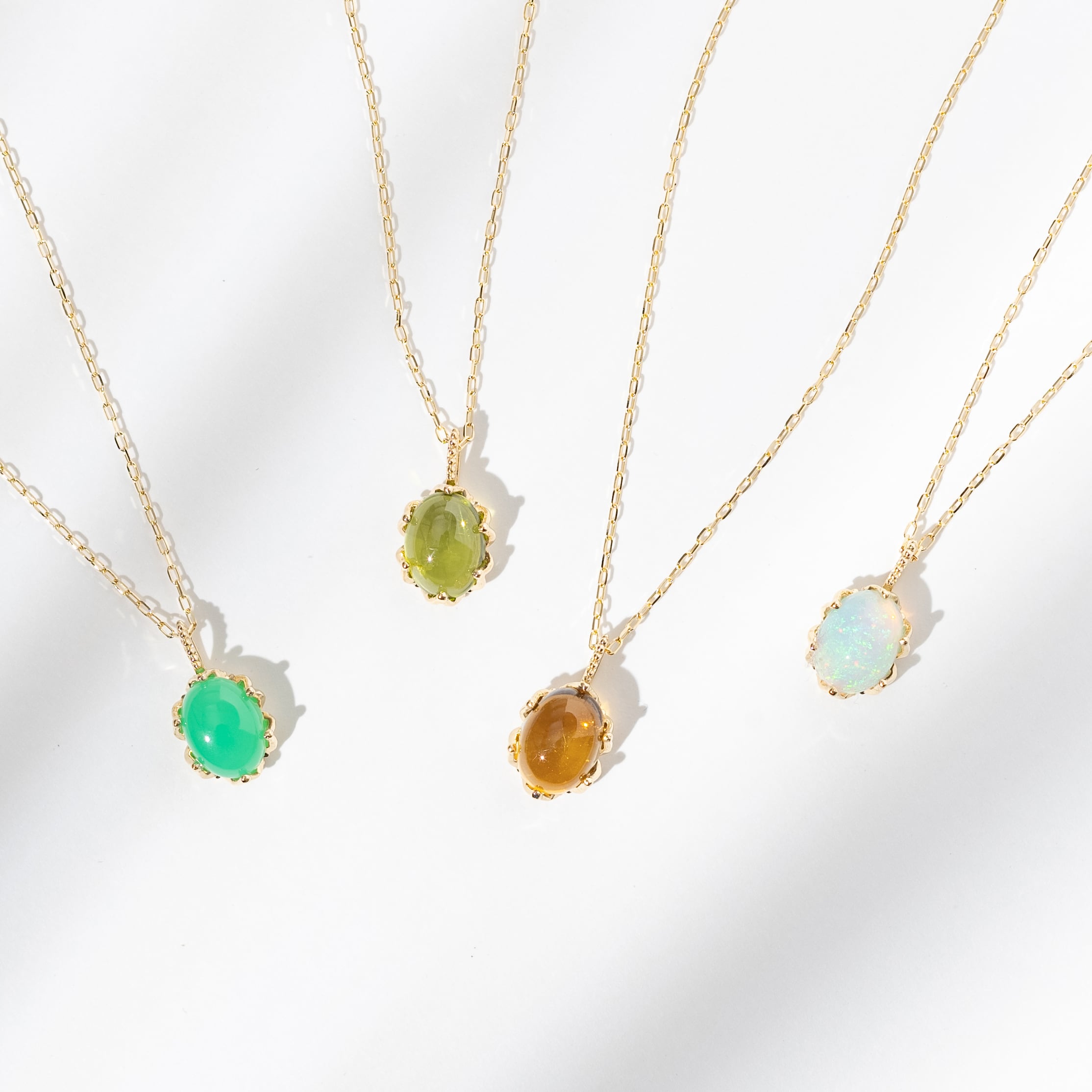 K10YG カラーストーン ネックレス | ライフスタイルに合わせた  