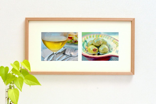 白ワインとオリーブ