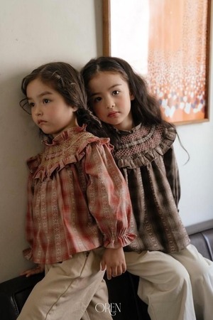 【先行〆10/8 23:59 5%OFF】2705 frill design blouse / OREN