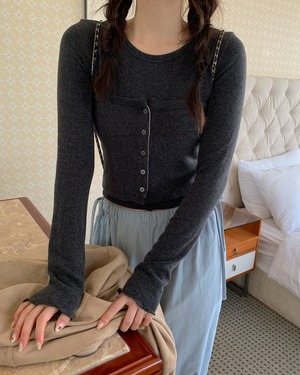 (予約)ezediary / Pom pom t-shirt / 3color