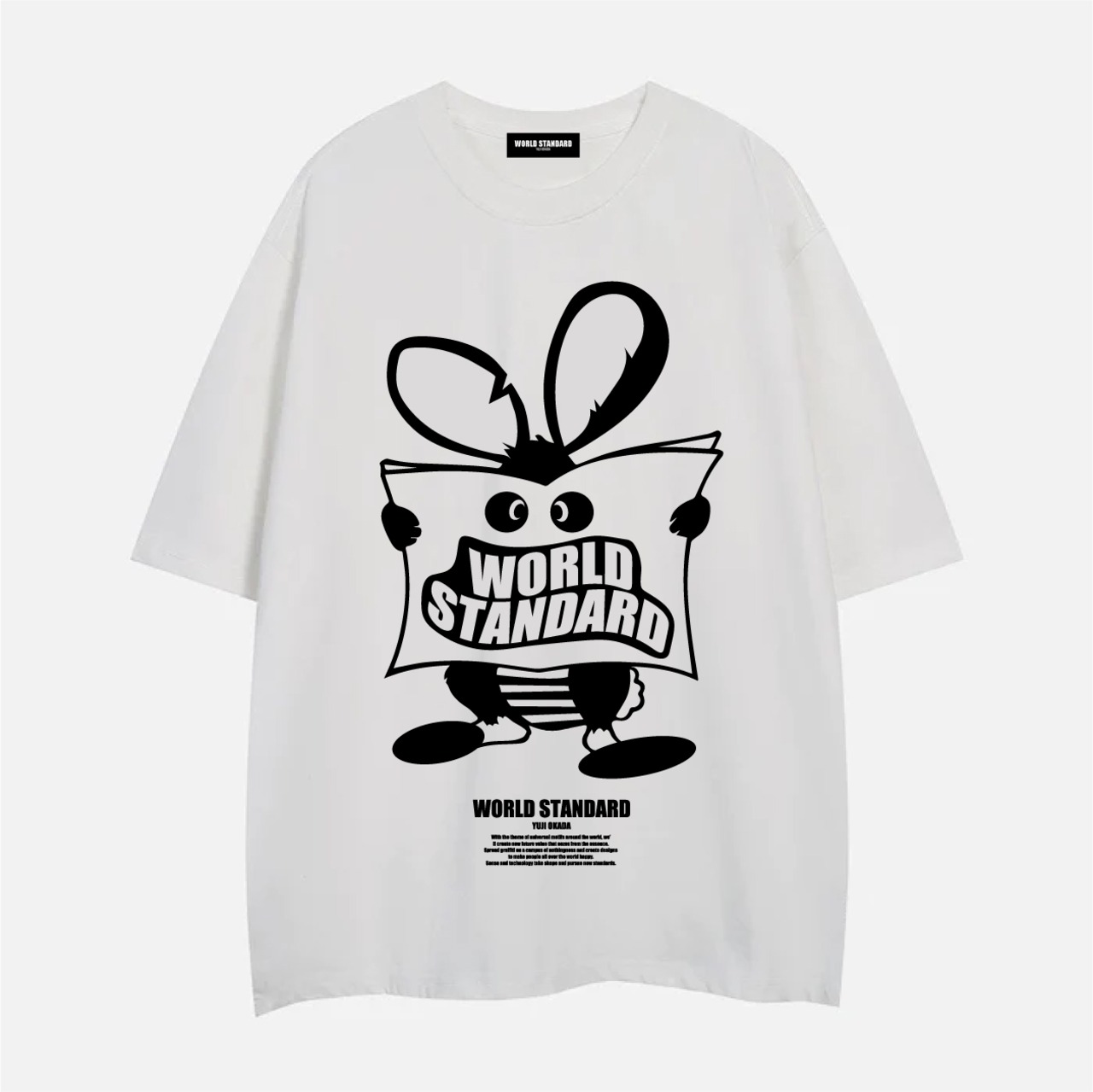 WORLD STANDARD/クルーネックプリントTシャツ/WSHT-053