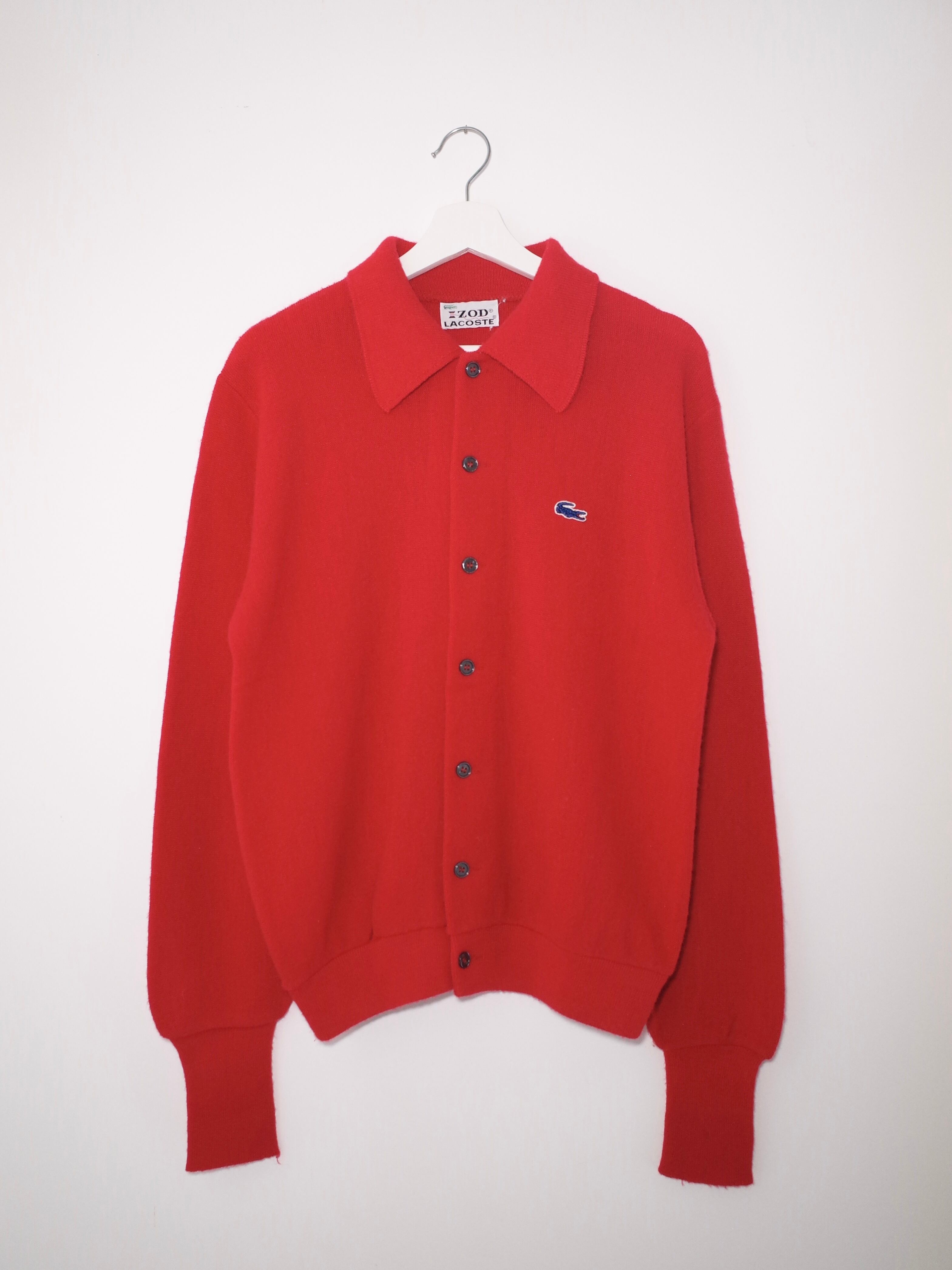 70s IZOD LACOSTE acryl knit cardigan