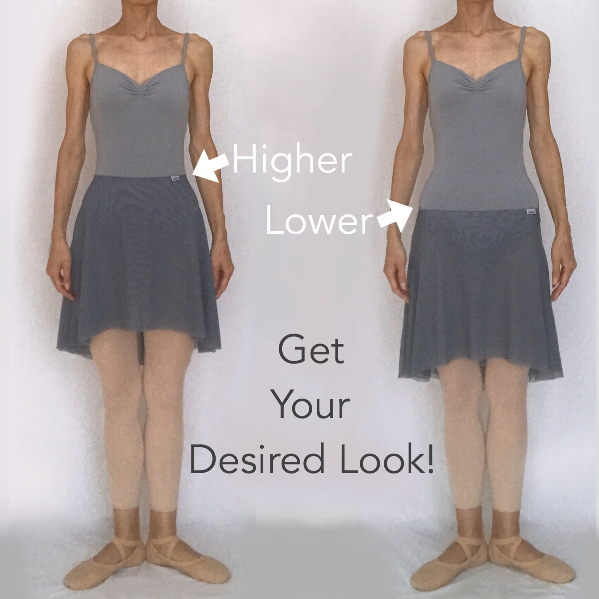 ◇Minimalist Ballet Skirt: ANTIQUE GRAY (ミニマリスト・プルオン