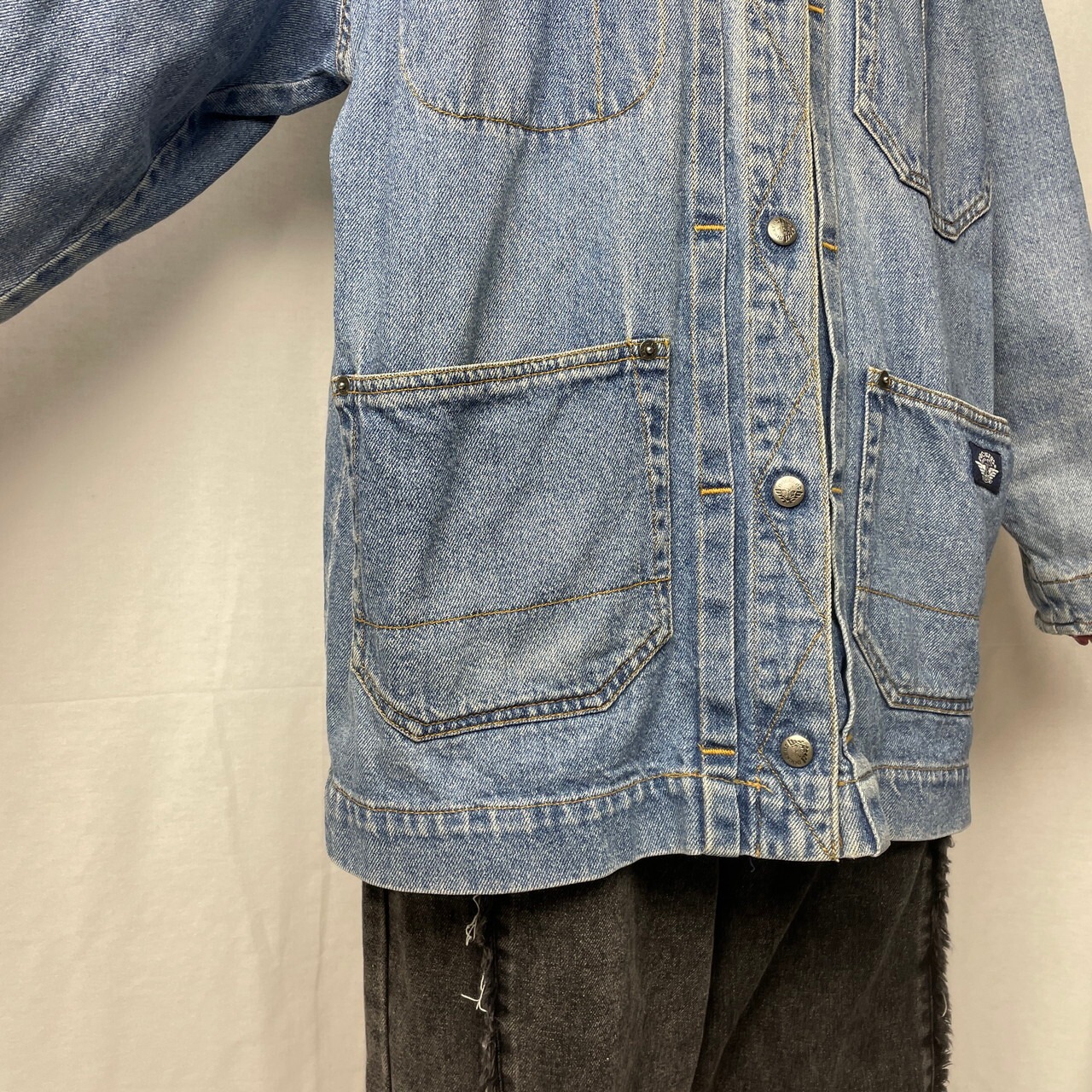 90年代 USA製 DOCKERS ドッカーズ デニム カバーオール レディースL 