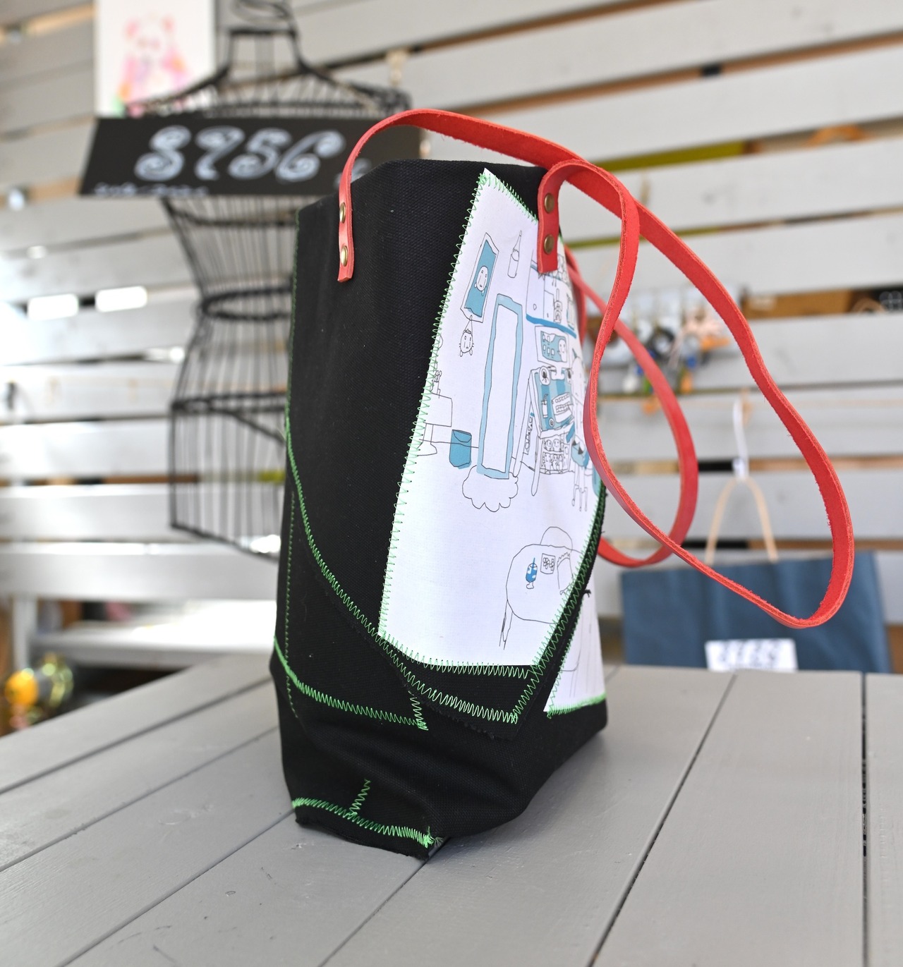 変型トート(赤)・Rio