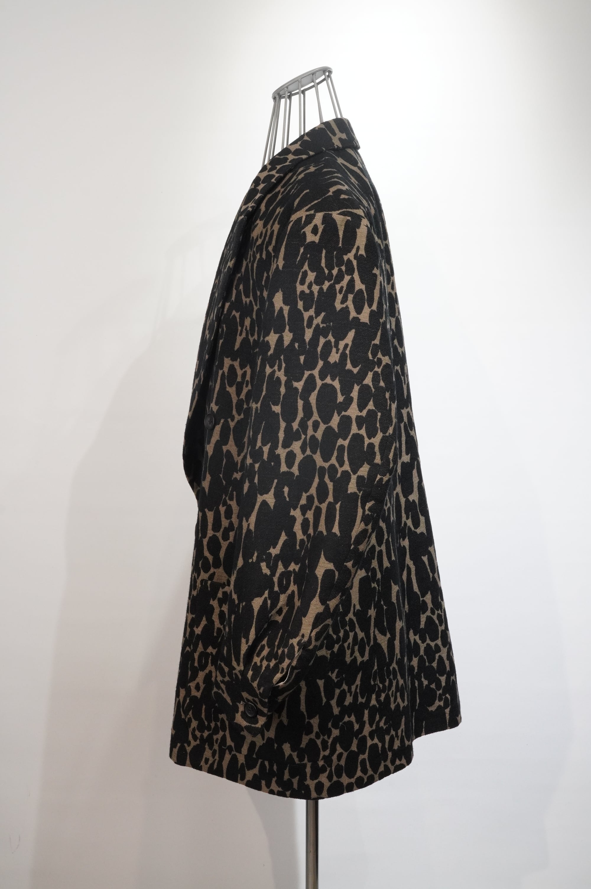 HS-ATTIRE (HAVERSACK) / Banded Drawing Dots Jacquard Double Jacket