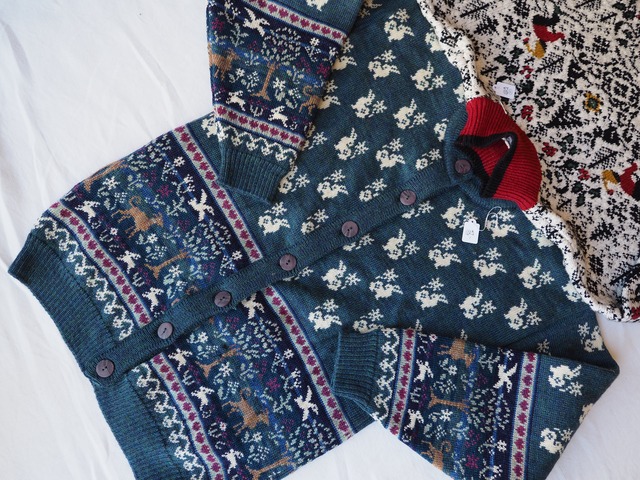 Made in England Animal motif Pure Wool cardigan