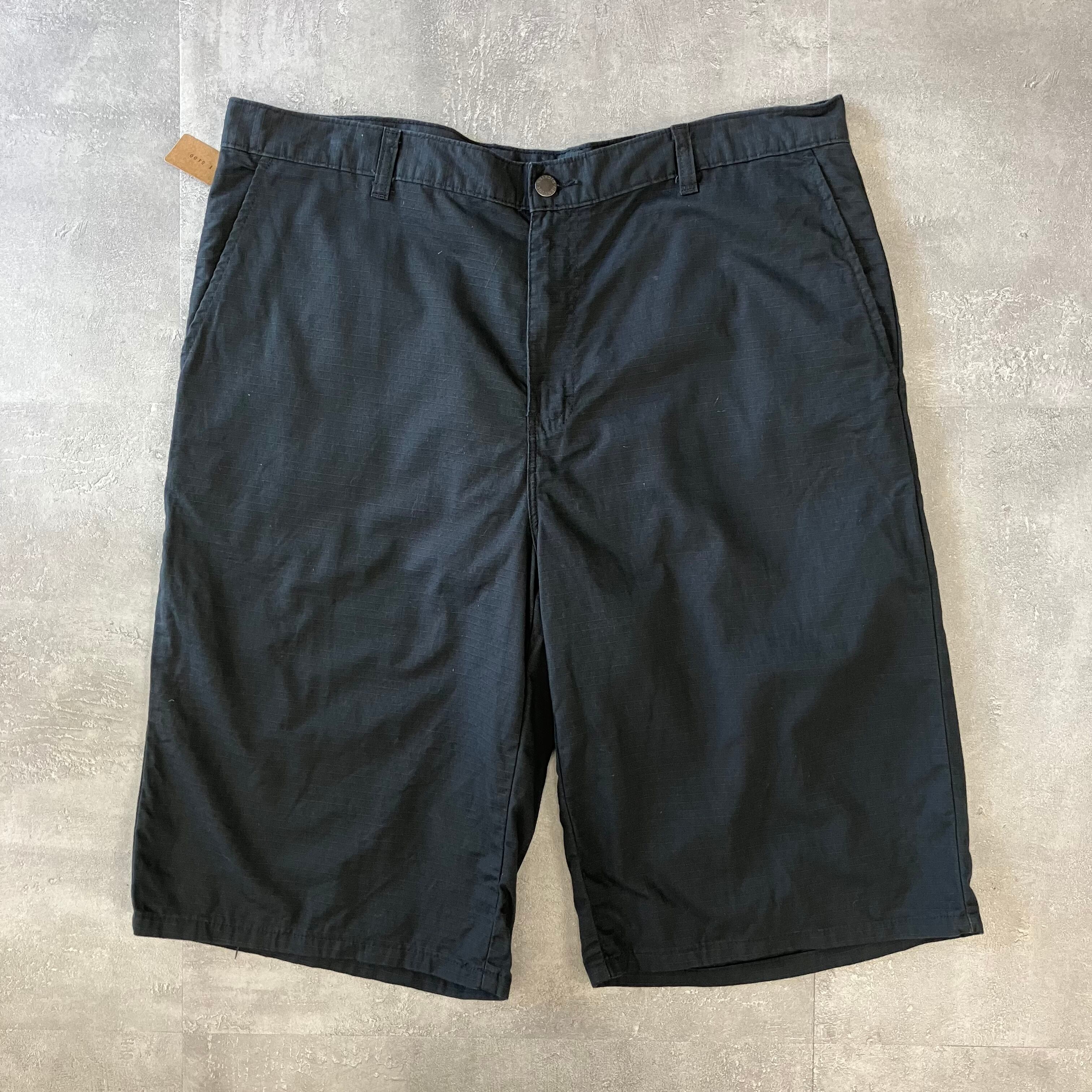 《実寸w37》Dickies ディッキーズ ハーフパンツ ショーツ リップストップ ブラック No.3054