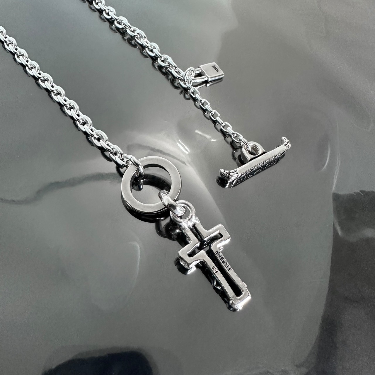 OPEN CROSS NECKLACE T-BAR / オープンクロスTバーネックレス
