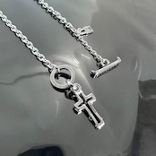 OPEN CROSS NECKLACE T-BAR / オープンクロスTバーネックレス