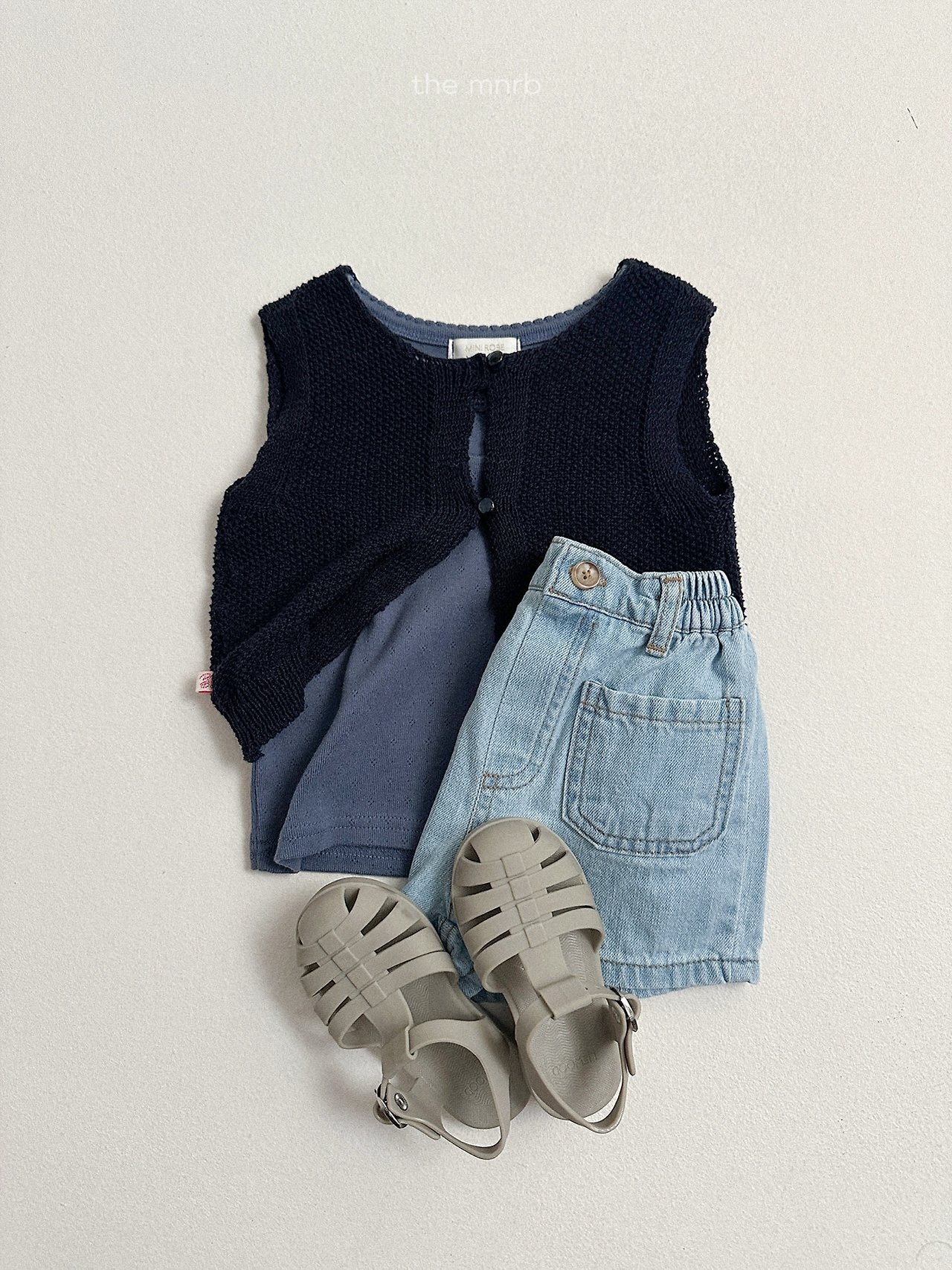 【取寄/韓国直送】minirobe 26/SM ボタンニットベスト｜夏服｜韓国子供服