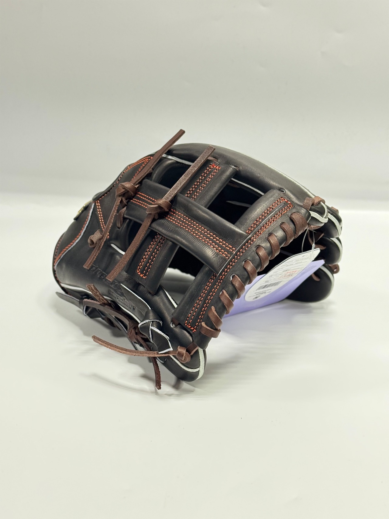 SSK 　数量限定モデル　限定キップレザー使用　右投げ用　761型　ブラック×ブラウン　ステッチカラーオレンジ・画像4