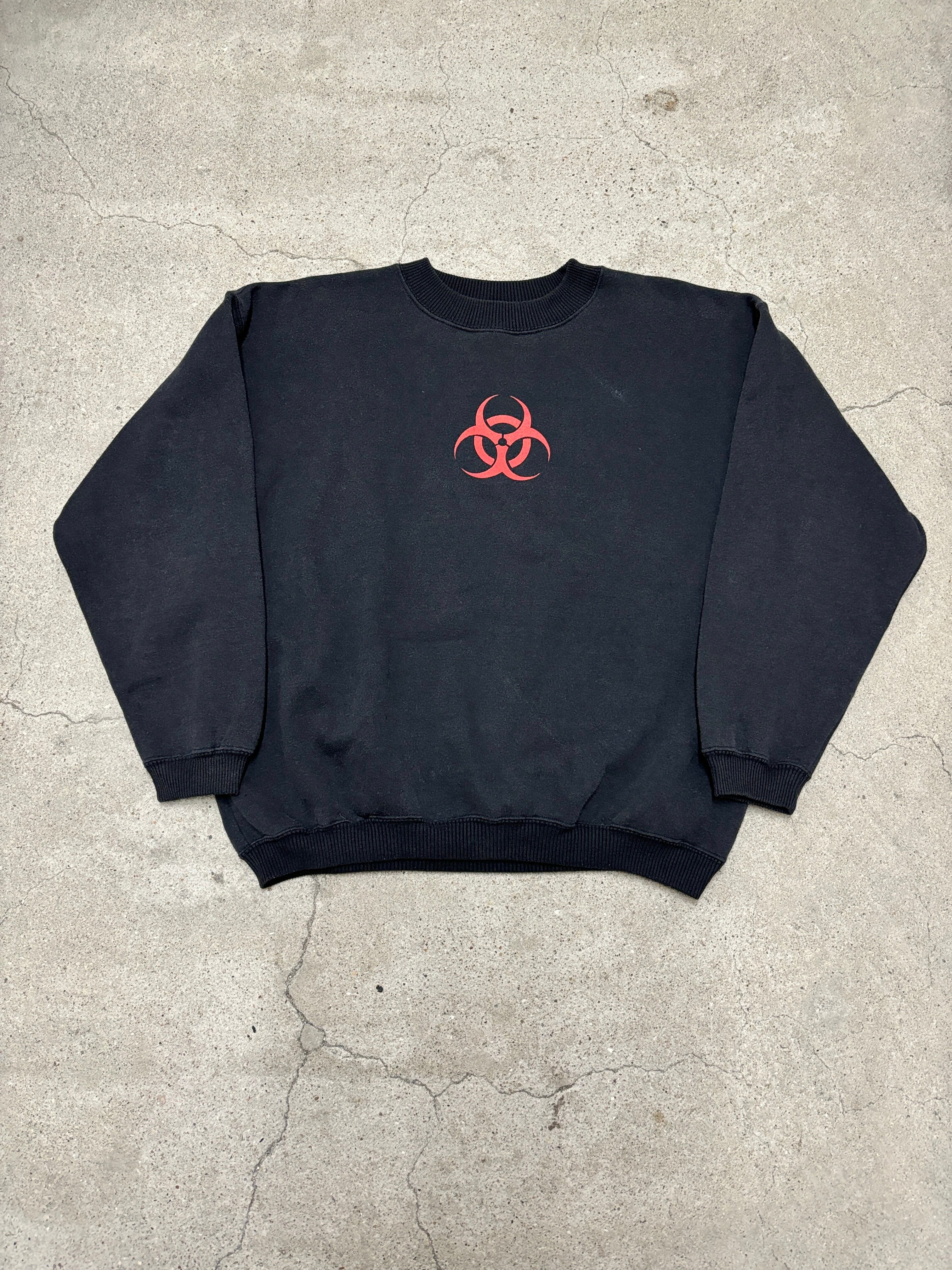 90s HAZ-MAT/Logo print Sweat/Australia製/M/ロゴプリントスウェット