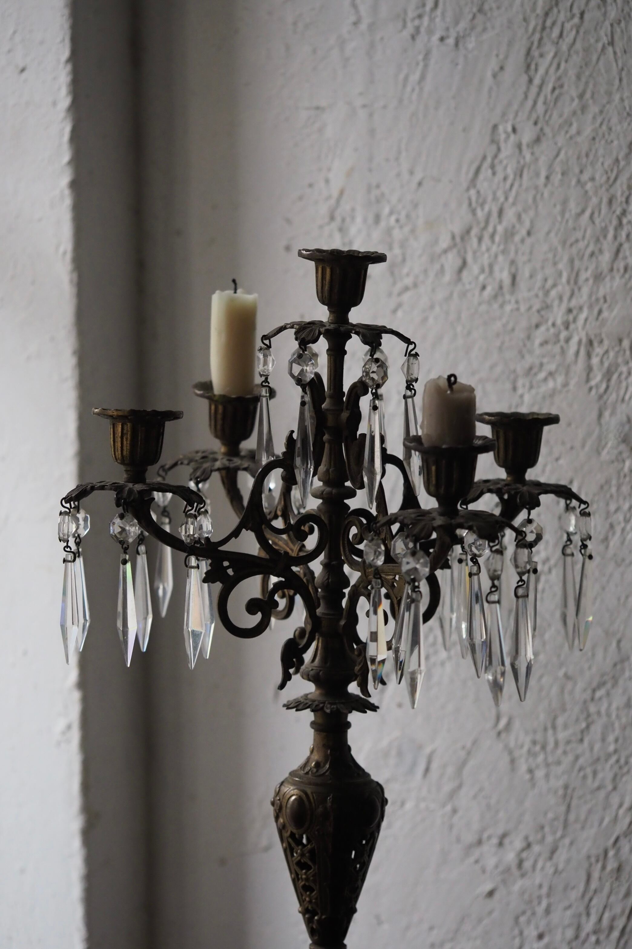 スタンドシャンデリア燭台-antique pair candle stand | アンティーク