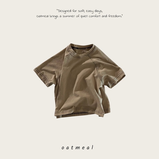 《予約》送料無料 【oatmeal】Embl Raglan T