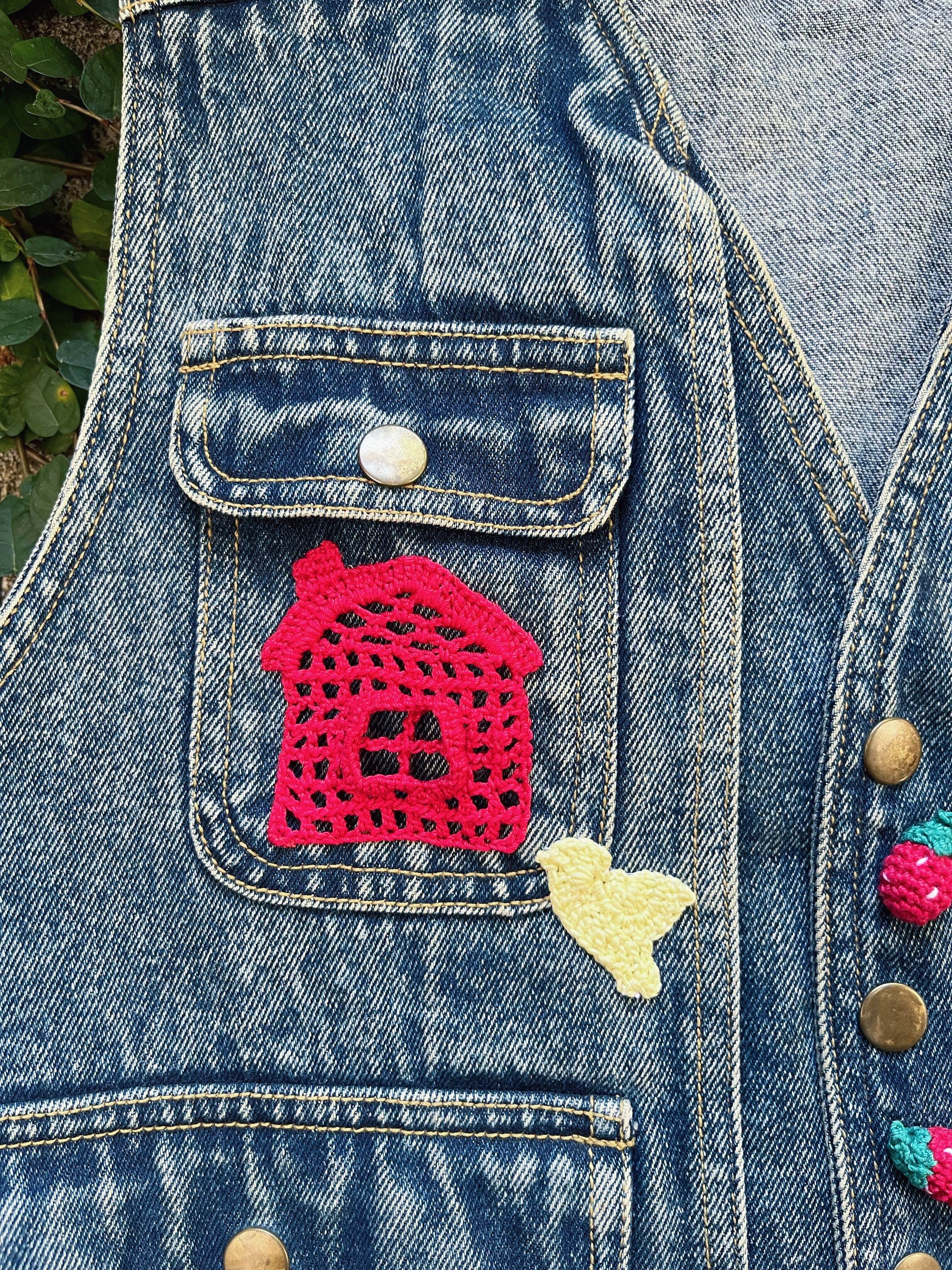 remake ✂︎ strawberry button denim vest