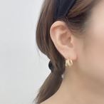 3連フープピアス　小さめサイズ　サージカルステンレスポスト　低アレルギー対応　bittersweet