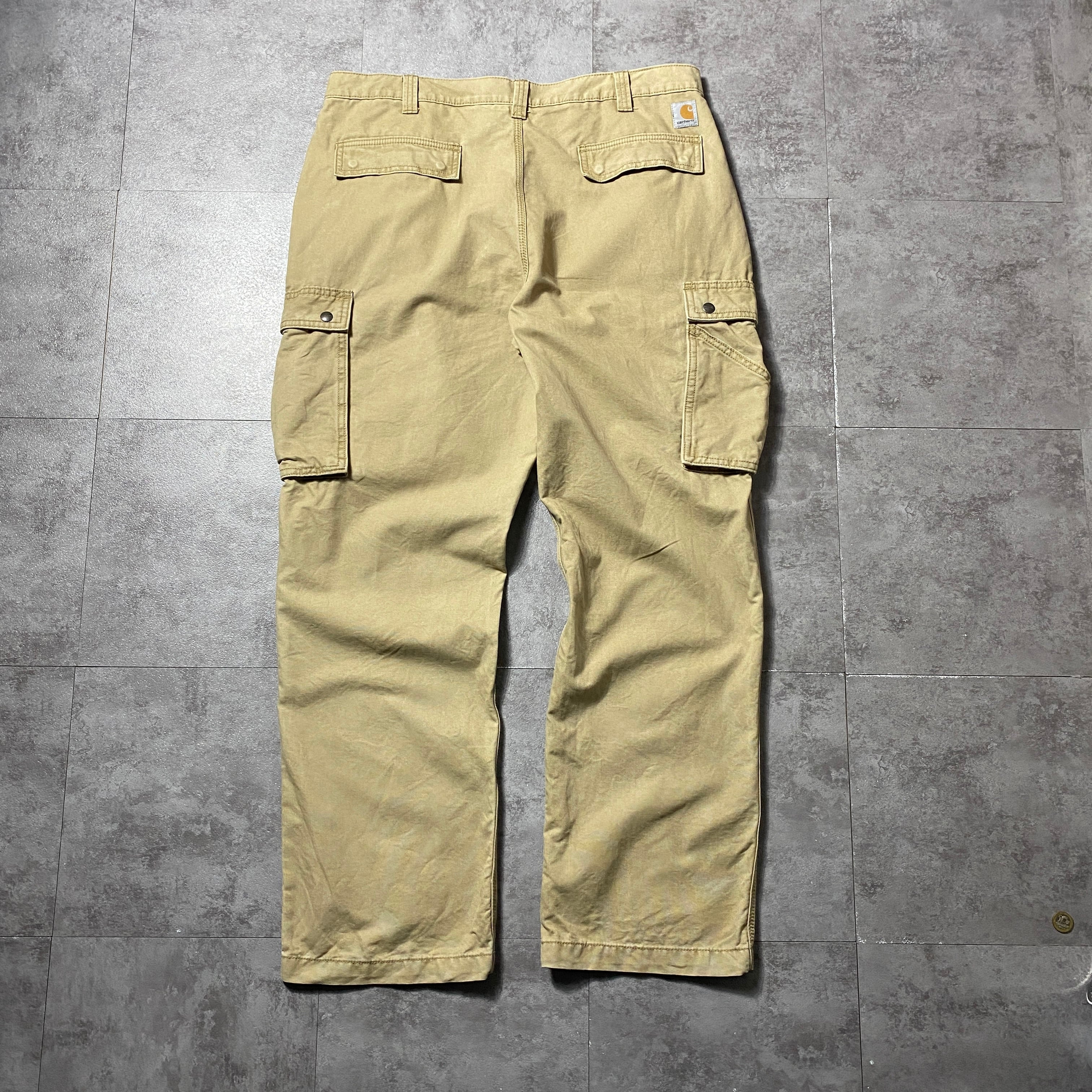 40×32】carhartt カーハート ジッパーフライ ベージュ ワークパンツ