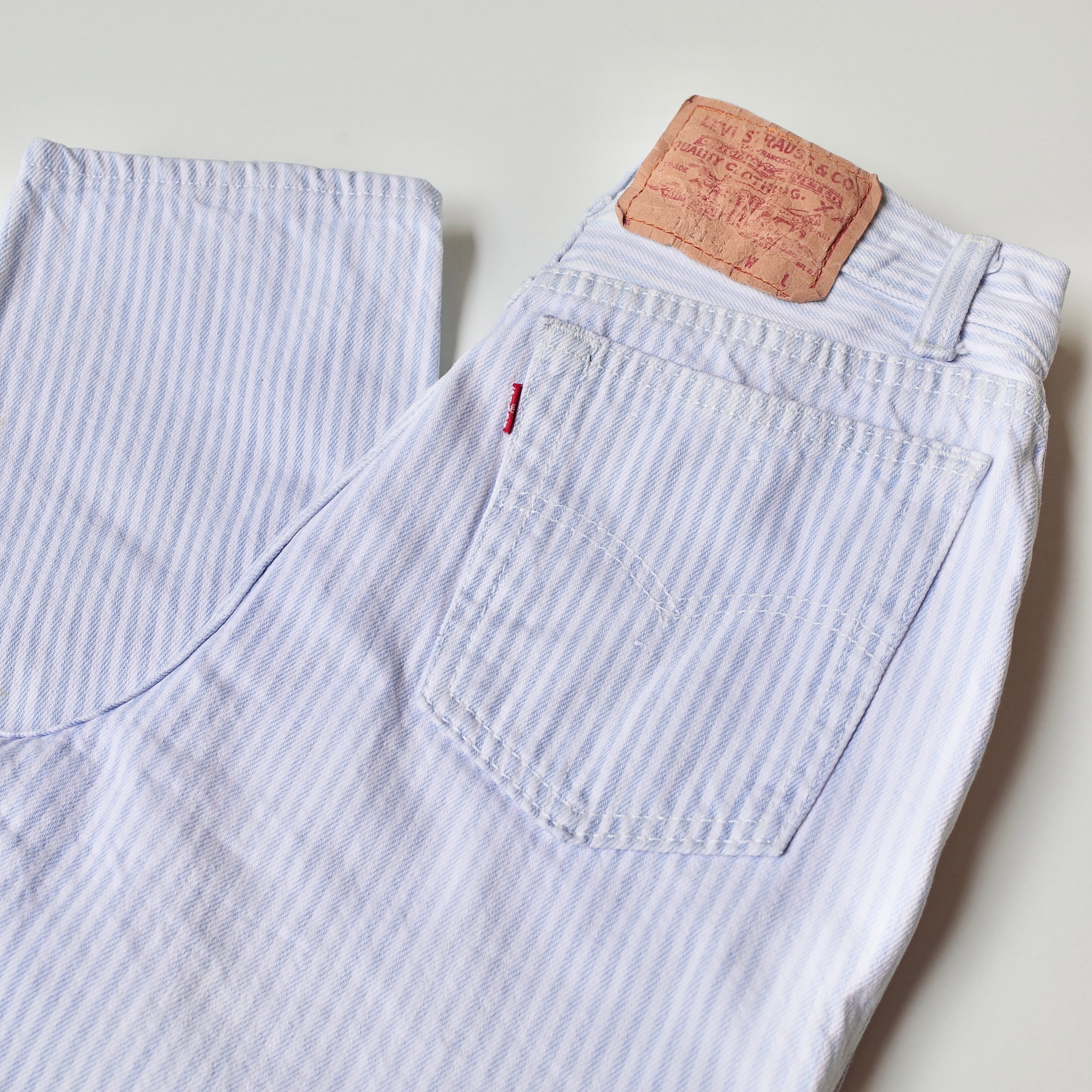 90s Levi's 17501 stripe denim pants