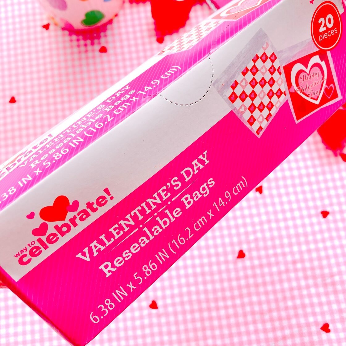 valentine ハート柄 ジップロック 20枚入 BOX バレンタイン 雑貨 | Pay ID