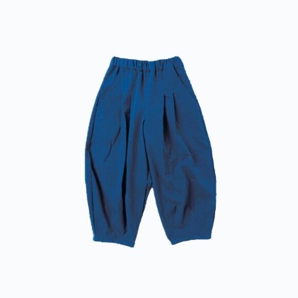 25AW】mimi poupons(ミミプポン)ツータックパンツ BLUE(8y/10y