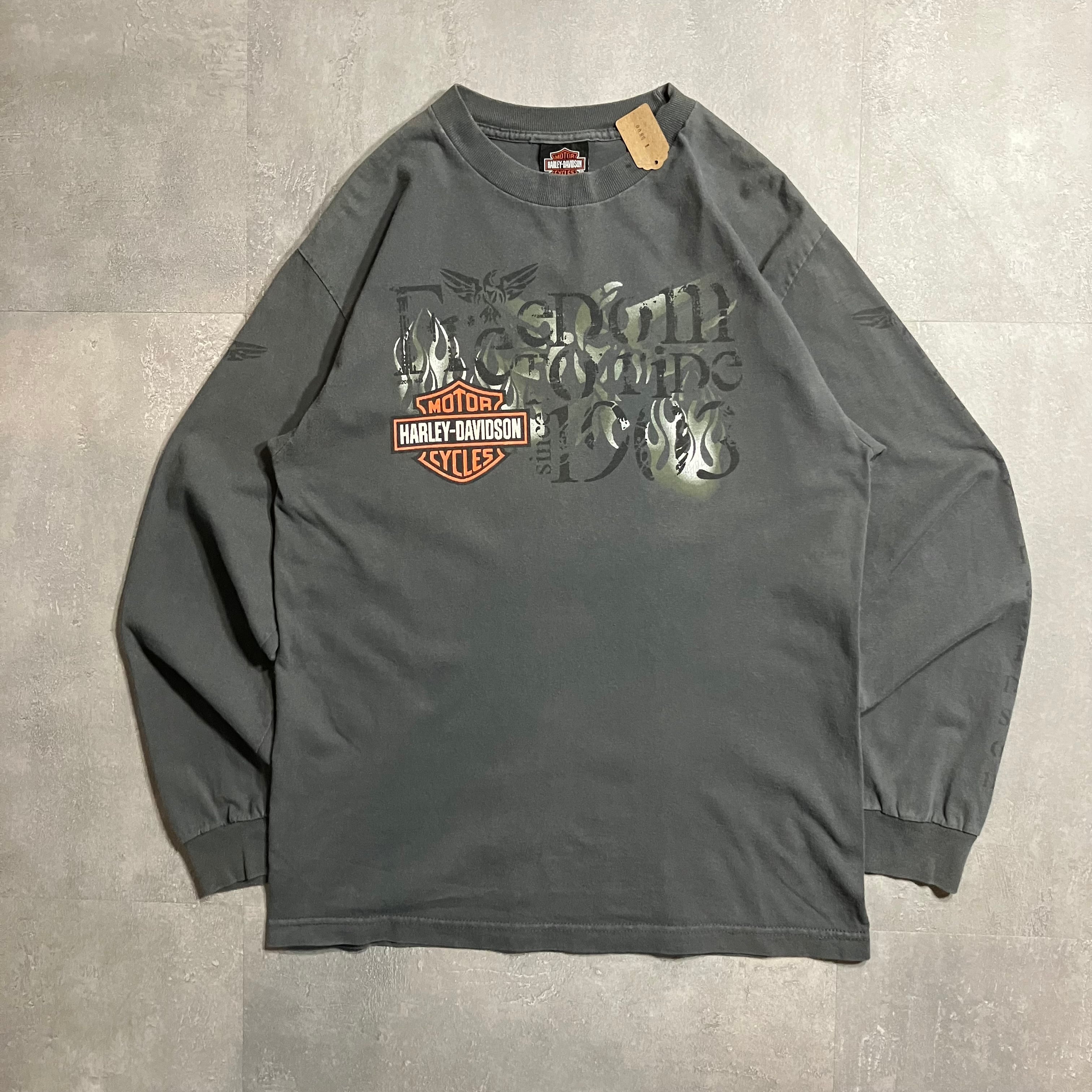 《M size》Harley-Davidson ハーレーダビッドソン ロングスリーブTシャツ プリント No.3652