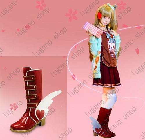 B217　Love Live!（ラブライブ!)　星空 凛 バレンタイン·デー チョコレート  風 コスプレ専用靴 ブーツ コスプレ靴 ハロウィン