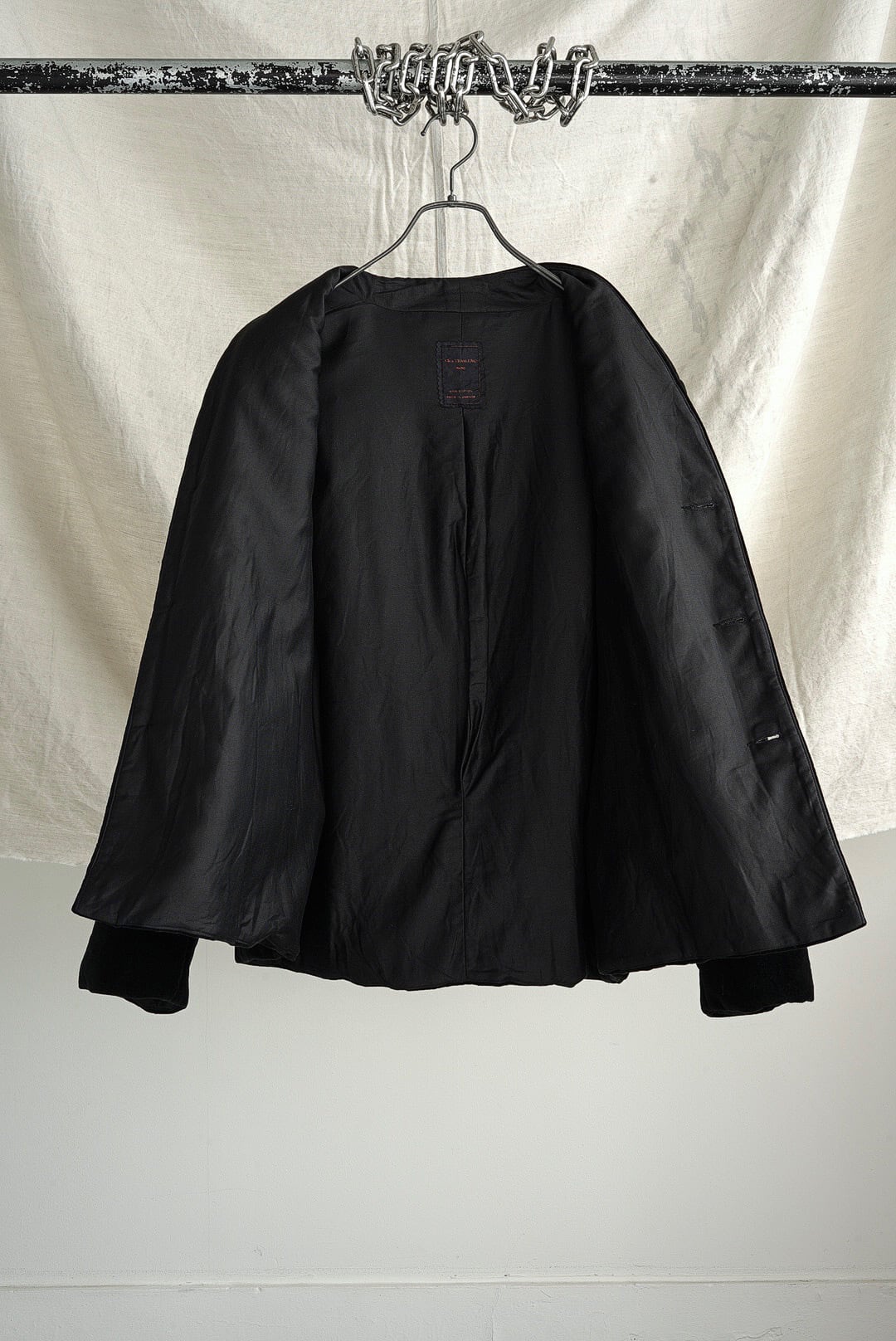 chez vidalenc VELVETセットアップ CHEZ VIDALENC - MINI COAT PADDED VELVET | Brownie